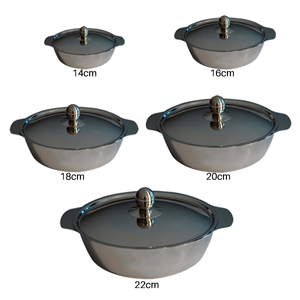 Two Handle SS Pot with SS Lid 14 CM (HS4-01)