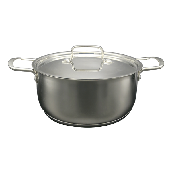 Straight SS Saucepan with SS Lid (30 CM) IB